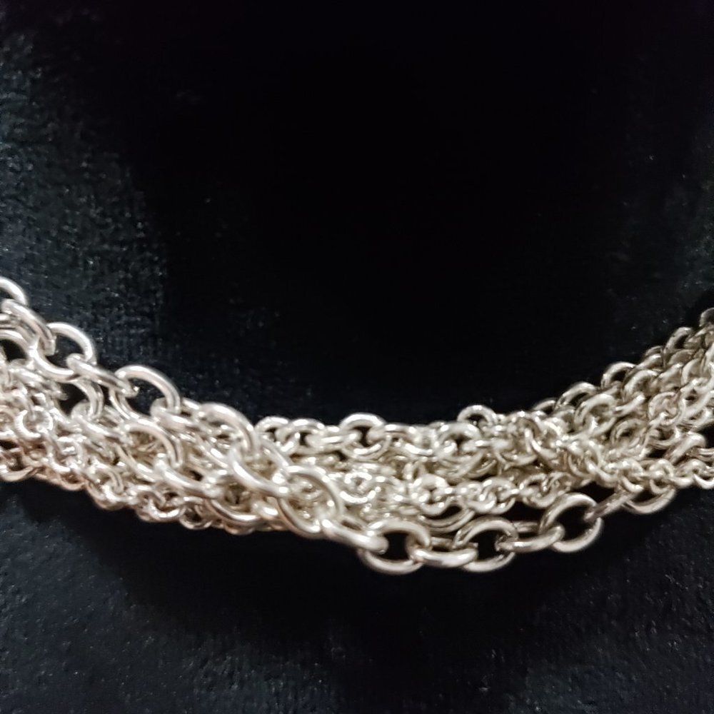 Women's Solid Multilayer Silver Link Chain Stylis… - image 4